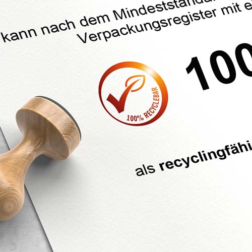 rotate - Beispiel Zertifikat fuer recyclebare Verpackung