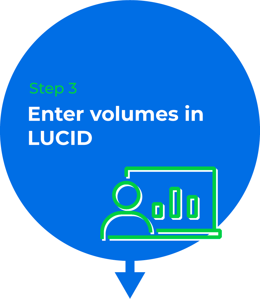 graphic - enter volumes in lucid