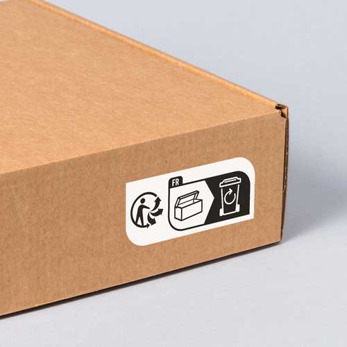 Verpackungslizenzierung in Frankreich Verpackung mit Sortierhinweis und Triman Logo